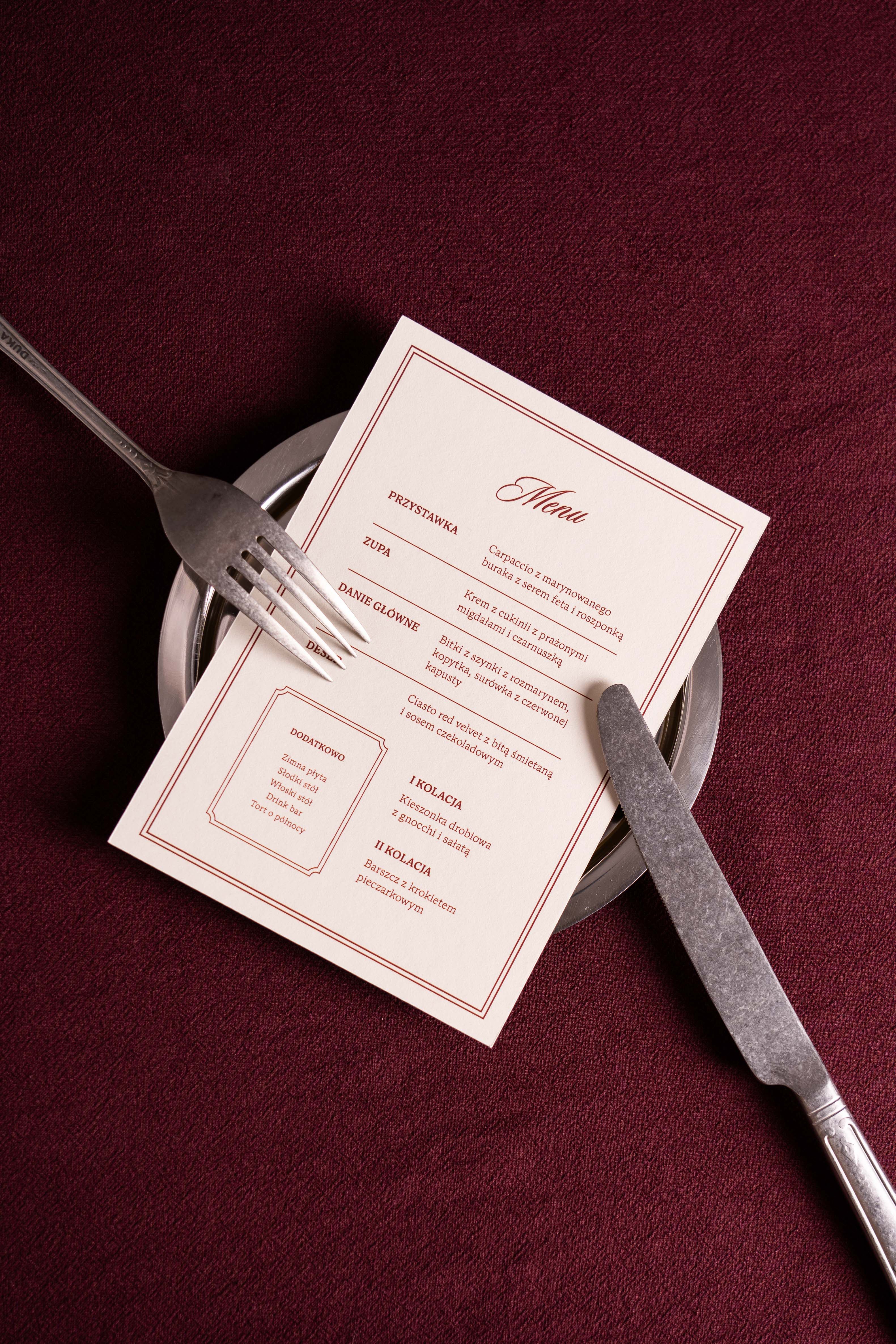 Menu Red Velvet