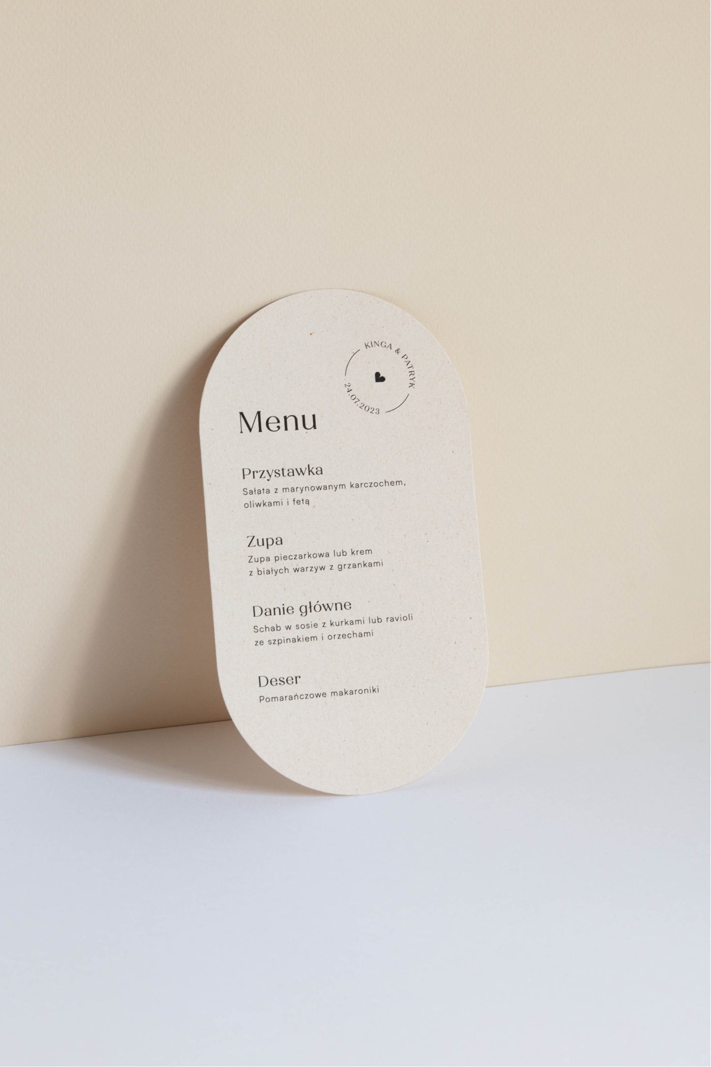 Menu Orange Macaroon