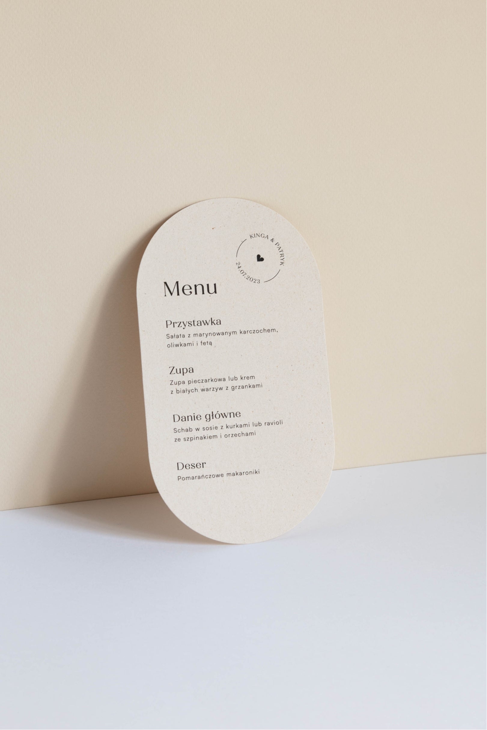 Menu Orange Macaroon