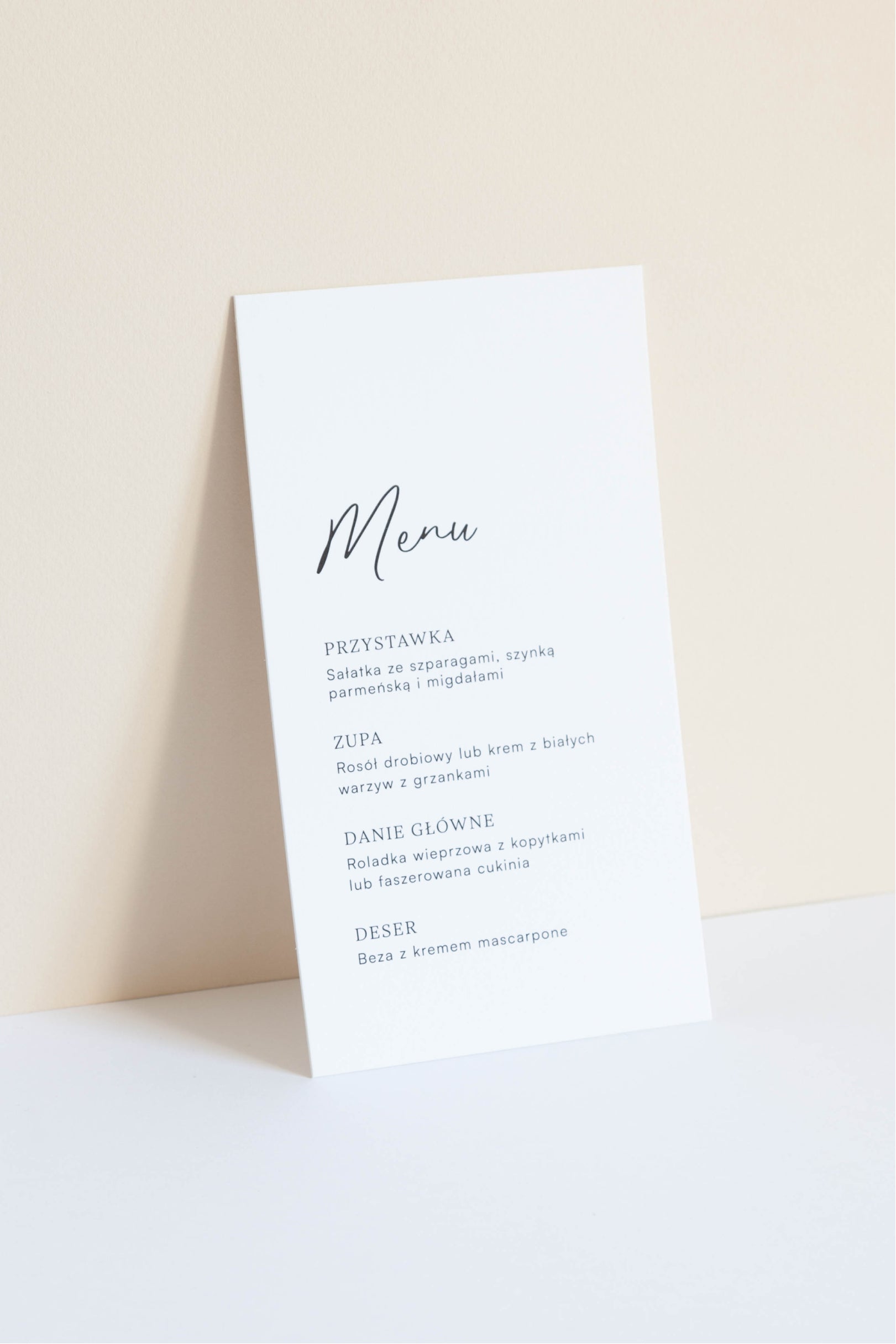 Menu Pavlova