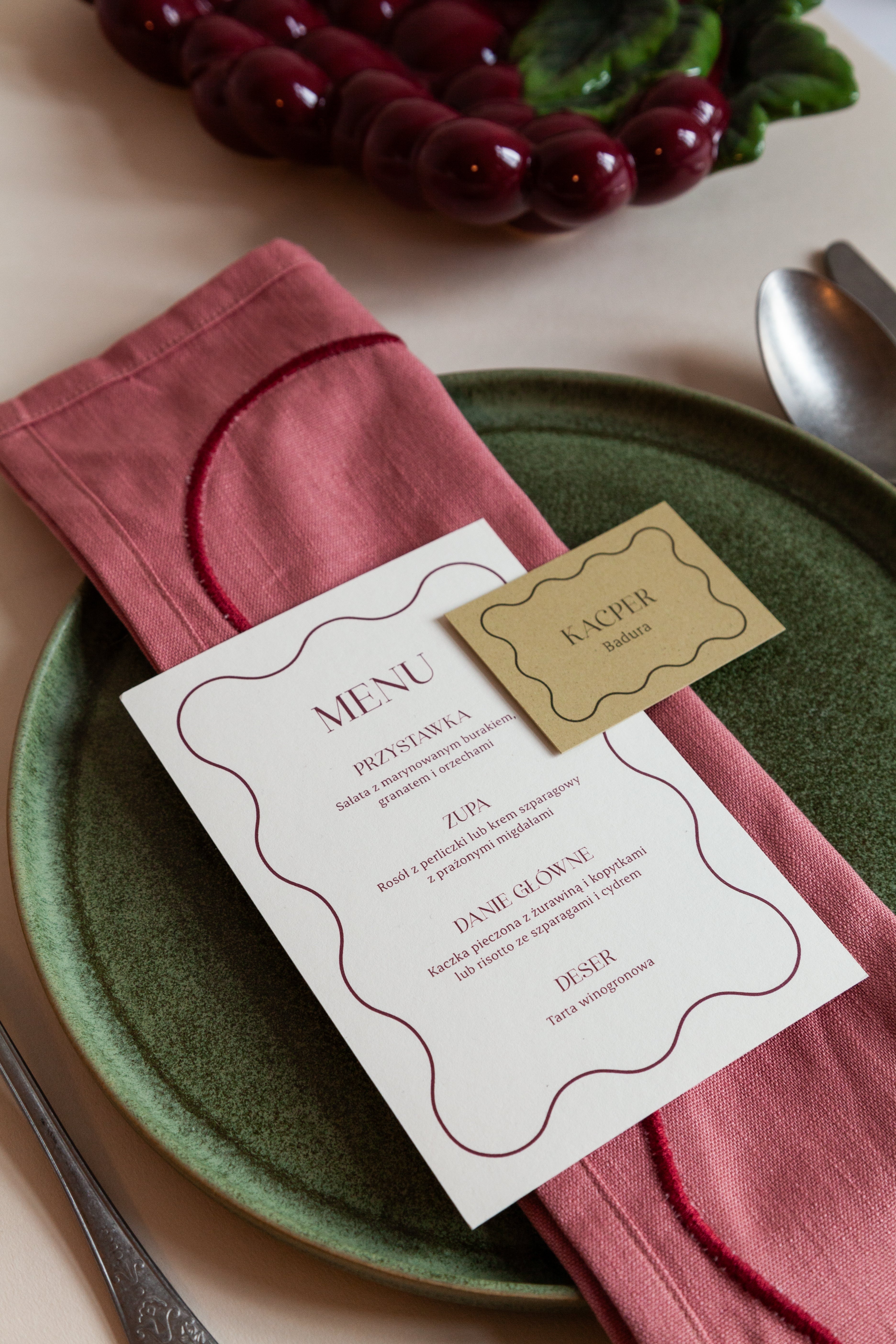 Menu Grape Tart