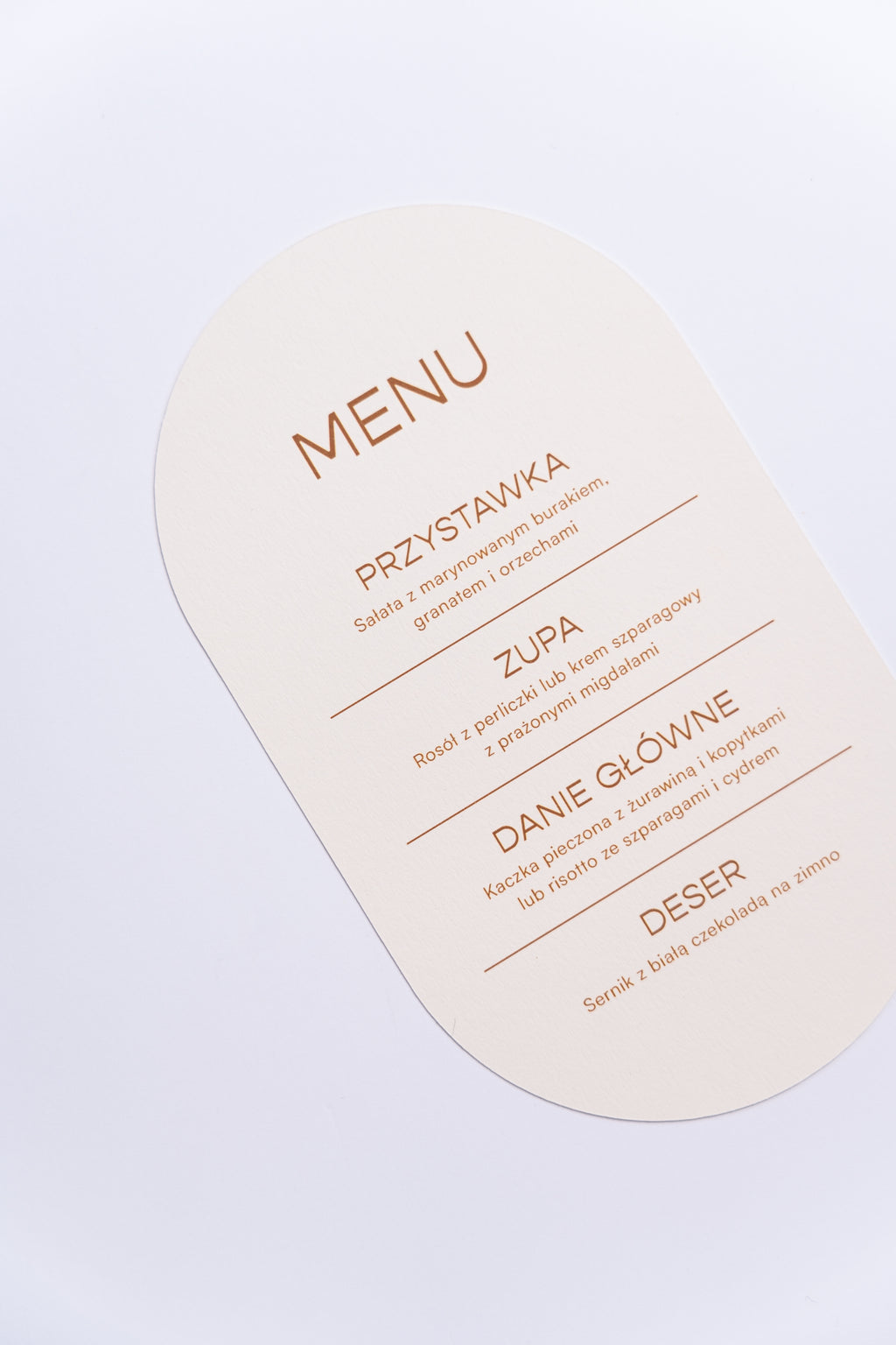 Menu Madeleine Cookie