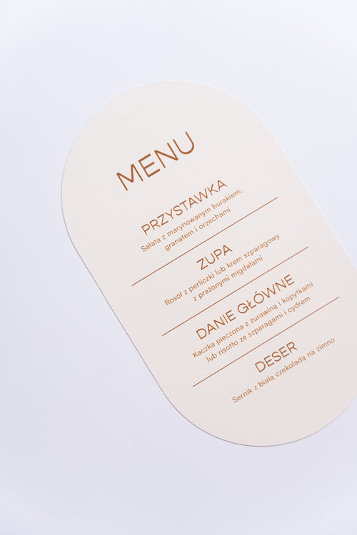 Menu Madeleine Cookie