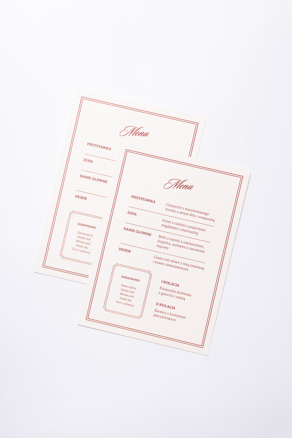 Menu Red Velvet