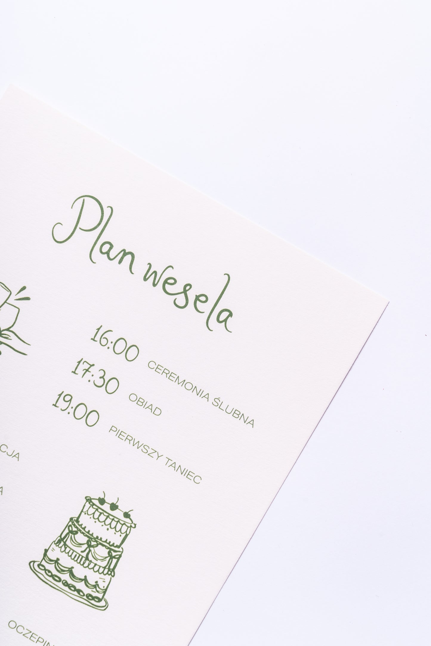 Plan wesela Pistacchio Cake