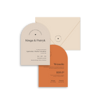 Zaproszenie Orange Macaroon