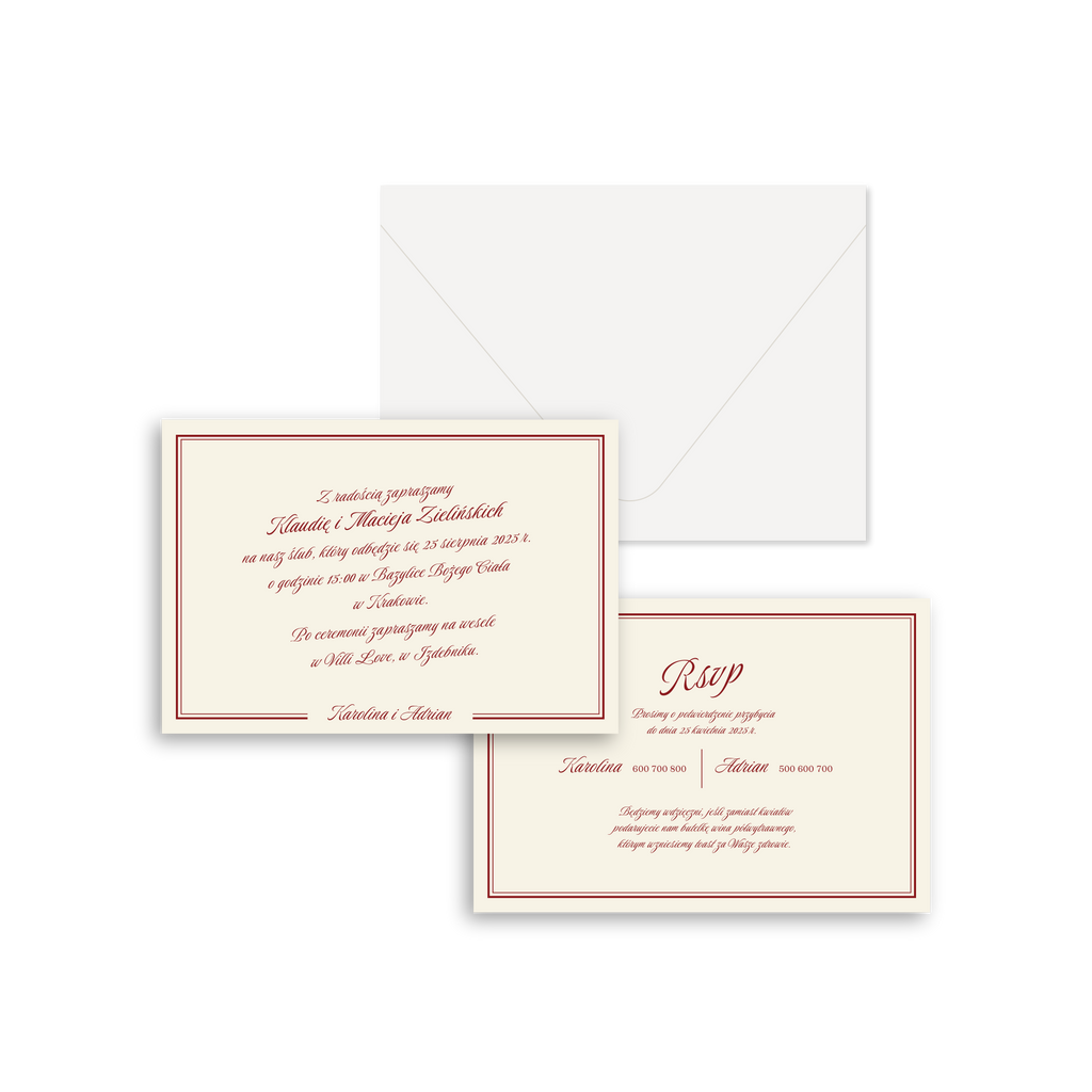 Zaproszenie Panna Cotta