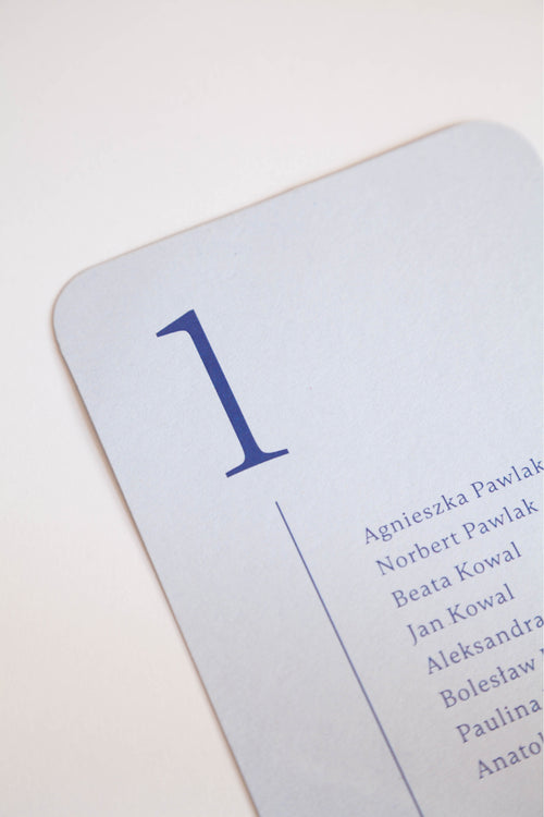 Plan stołów Blueberry Cupcake