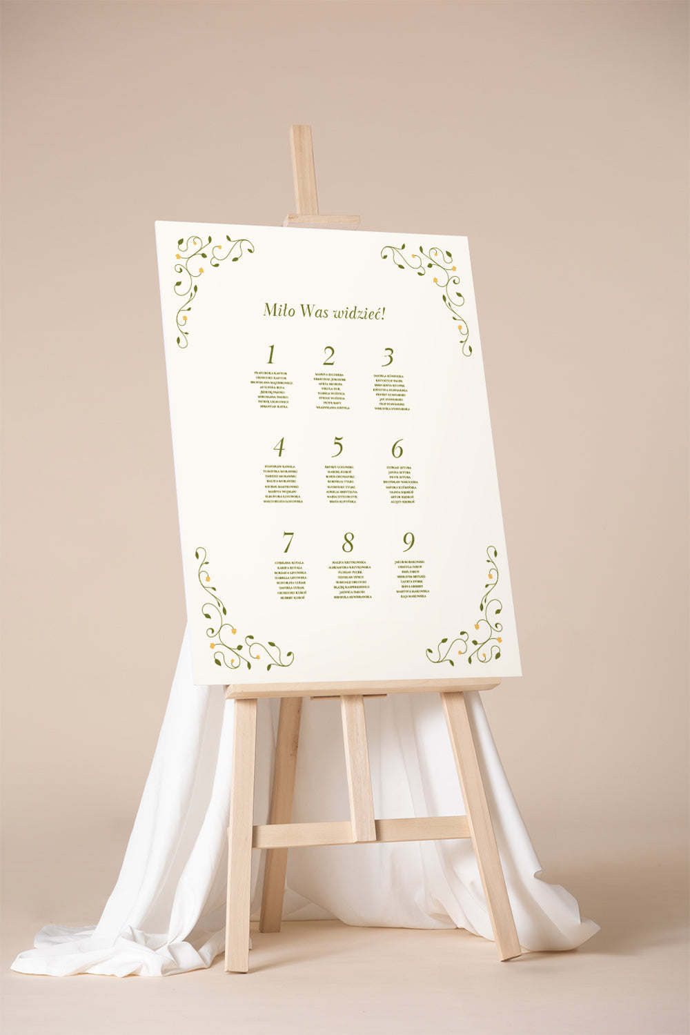 Plan stołów Matcha Cheesecake