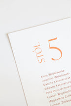 Plan stołów Grapefruit Sorbet