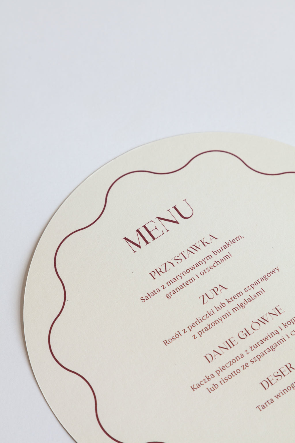 Winietka/Menu Grape Tart