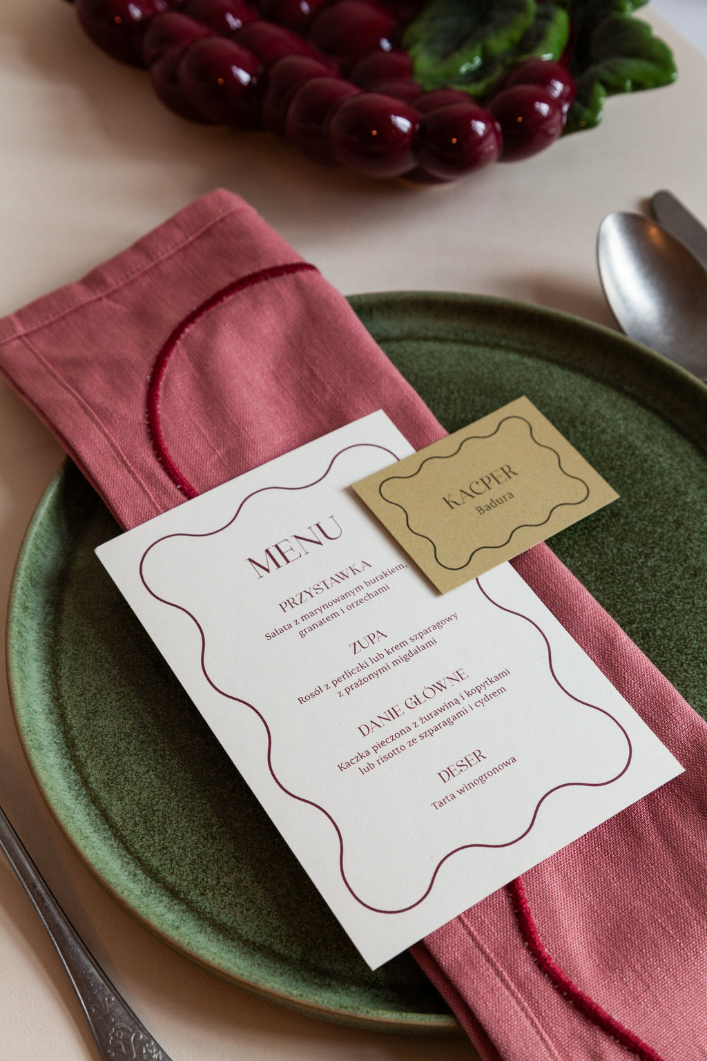 Menu Grape Tart